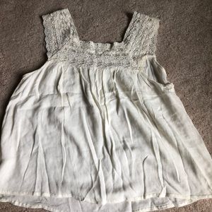 White lace tank top